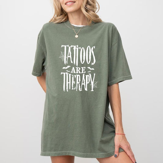 Vintage Tattoos Are Therapy Shirt, Retro Tattoos Are Trashy Rose Graphic Printed Tee, Gothic Tattoos Are Stupid Tee, Sarcastic Gift For Tattoos Lover, Funny Shirt, Oversized Women's Tops, Casual Womenswear, Soft Cotton Fabric Fit Chic Style