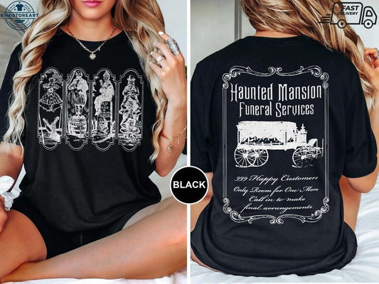 Vintage The Haunted Mansion Stretching Room Sketch Shirt
