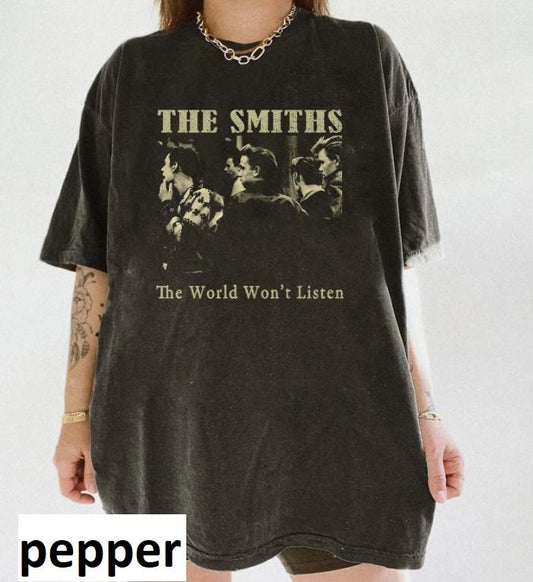 Vintage The Sm!ths Aesthetic Inpsired Tee, The Sm!ths - The World Won't Listen Shirt