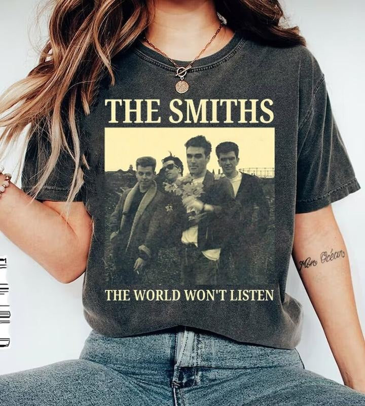 Vintage The Smiths Aesthetic T-Shirt,80s Retro Musical Vintage T-Shirt,gift for fans