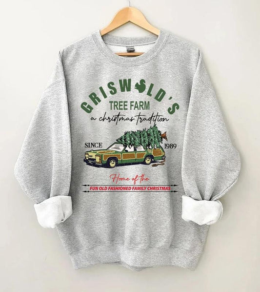 Vintage Tree Farm Christmas Since 1989 Sweatshirt, Christmas Shirt, Christmas Movie Shirt, Men's Women's Xmas Crewneck