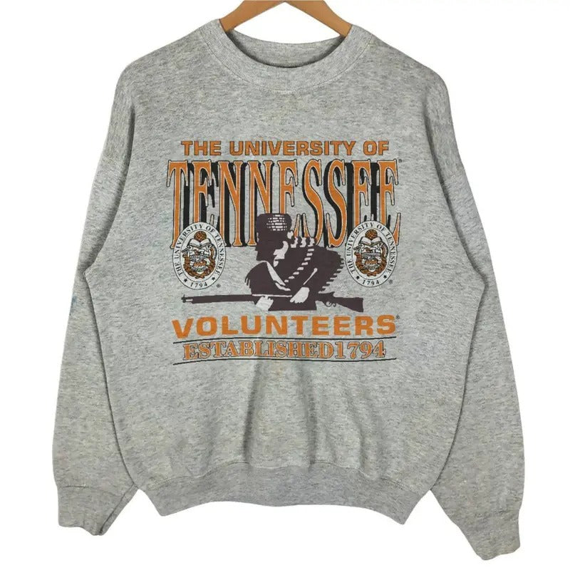 Vintage University Of Tennessee Volunteers Sweatshirt, Tennessee Athletics Est 1794 Shirt, Gift for Women, For Men
