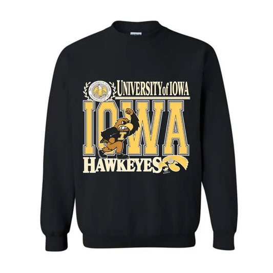 Vintage University of Iowa Hawkeyee Sweatshirt Cotton Topstyle{n002}2