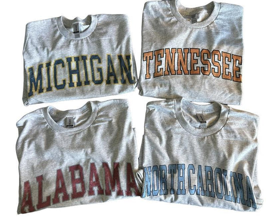 Vintage Varsity College T-Shirt, Cotton Tee, Graphic Vintage Tees Summer Shirts for Men, T-Shirt for Women, for Men, Sport All Team Shirt