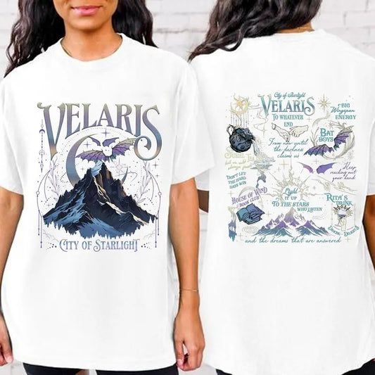 Vintage Velaris Kingdom Shirt,  City Of Starlight 2 Side Sweatshirt, Fantasy Reading Book Shirt, Velaris Dragon Shirt, Gift For Bookworms, Bookish