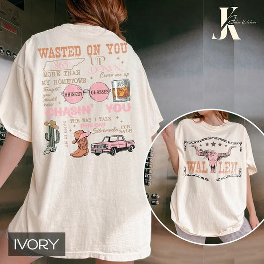 Vintage Wallen, Country Cowgirl Shirt, Cowboy Western Bull Shirt, Morgan Western Tour, Wallen Fans Shirt, Wallen Pink Tee