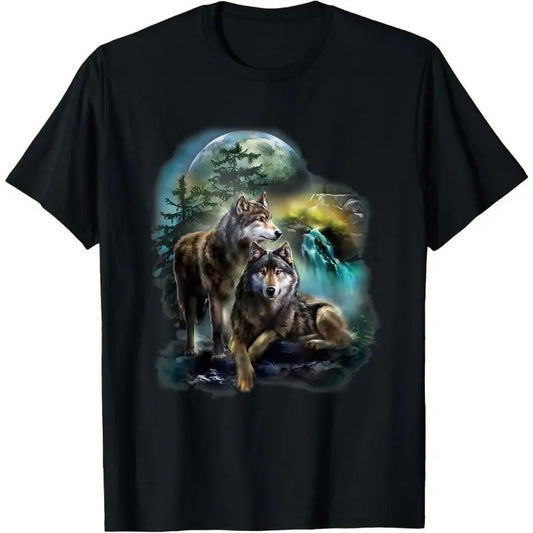 Vintage wolf mens Shirt wolf women Lovers for boys and girls T-Shirt