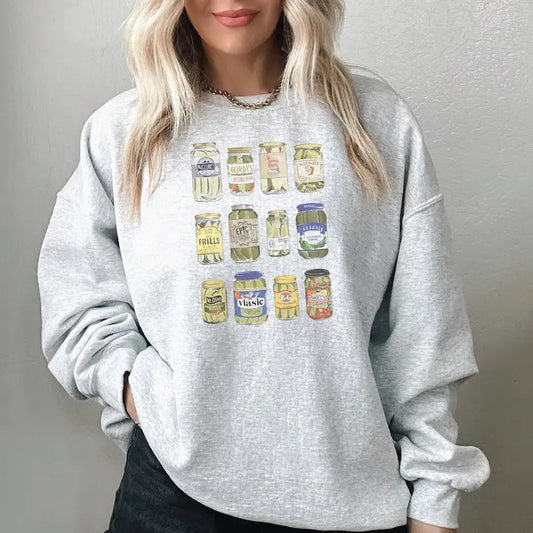 Viral Pickle Sweatshirt, Vintage Canned Pickles Sweatshirt, Tiktok Pickle, Canning Season Sweatshirt