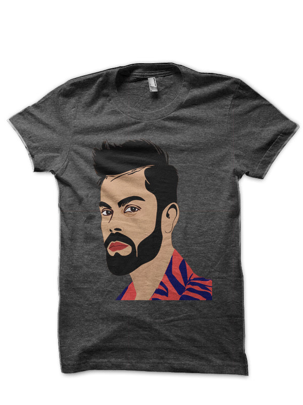 Virat Kohli Charcoal Grey T-Shirt Hoodie, Sweatshirt | CoreVibeTees.com