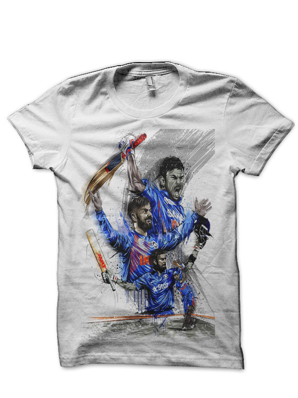 Virat Kohli White T-Shirt Style005 Hoodie, Sweatshirt | CoreVibeTees.com