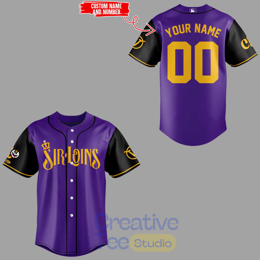 Visalia Rawhide Central Valley Sir Loins Custom Baseball Jersey