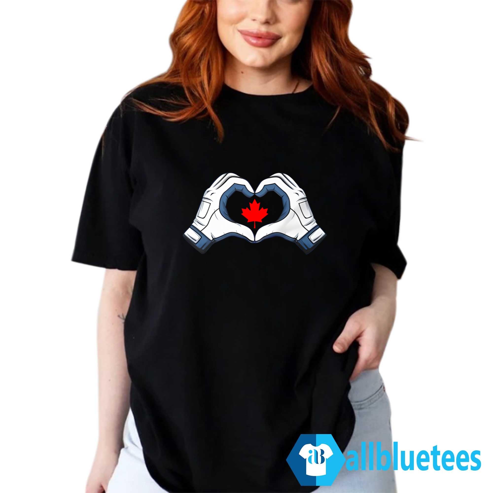 Vladdy Hands Heart Maple Leaf Shirt