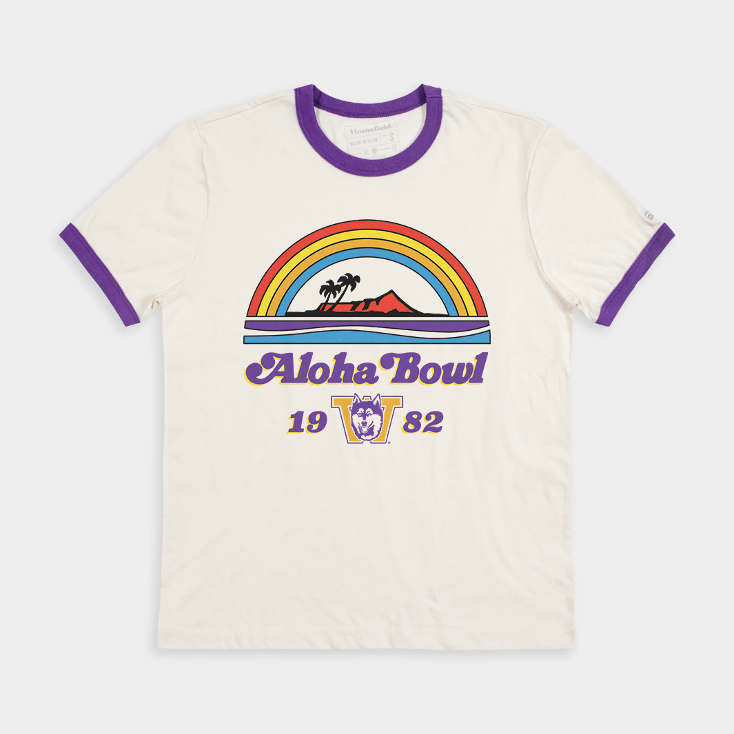 Washington 1982 Aloha Bowl Ringer Tee Hoodie, Sweatshirt | CoreVibeTees.com (Image 1)