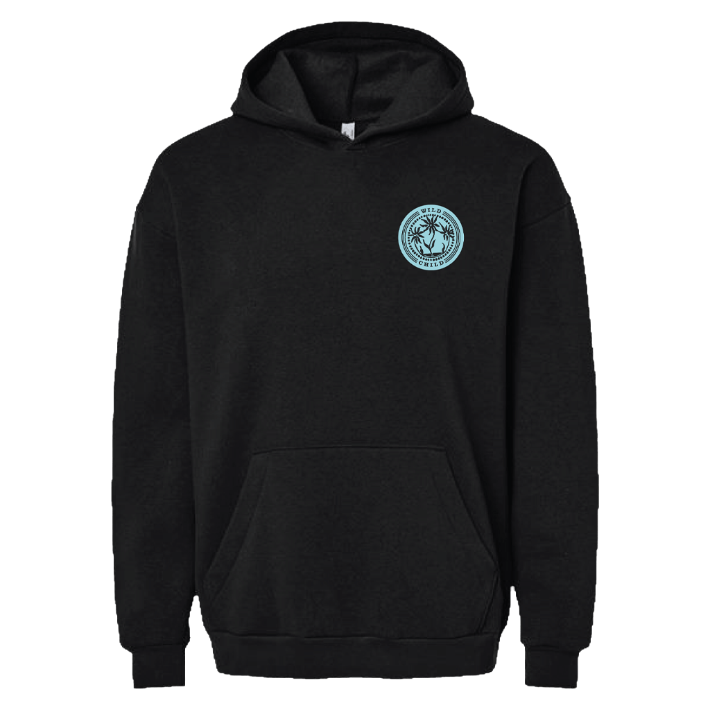 Blue Logo Black Hoodie T-Shirts, Sweatshirt | CoreVibeTees.com (Image 1)