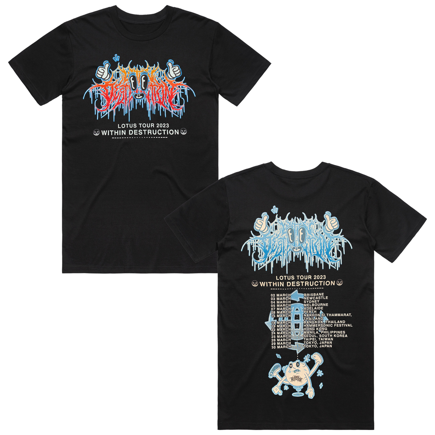 Thumbs Up Lotus Tour 2023 T-Shirt (Black) Hoodie, Sweatshirt | CoreVibeTees.com
