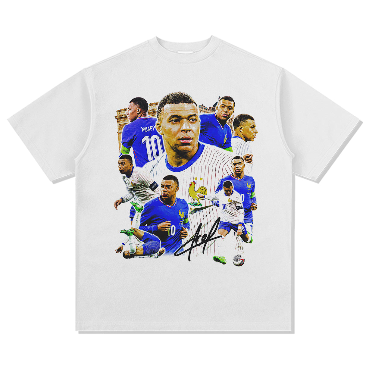 Kylian MbappÃ© â€œSignatureâ€ Tee Hoodie, Sweatshirt | CoreVibeTees.com (Image 3)