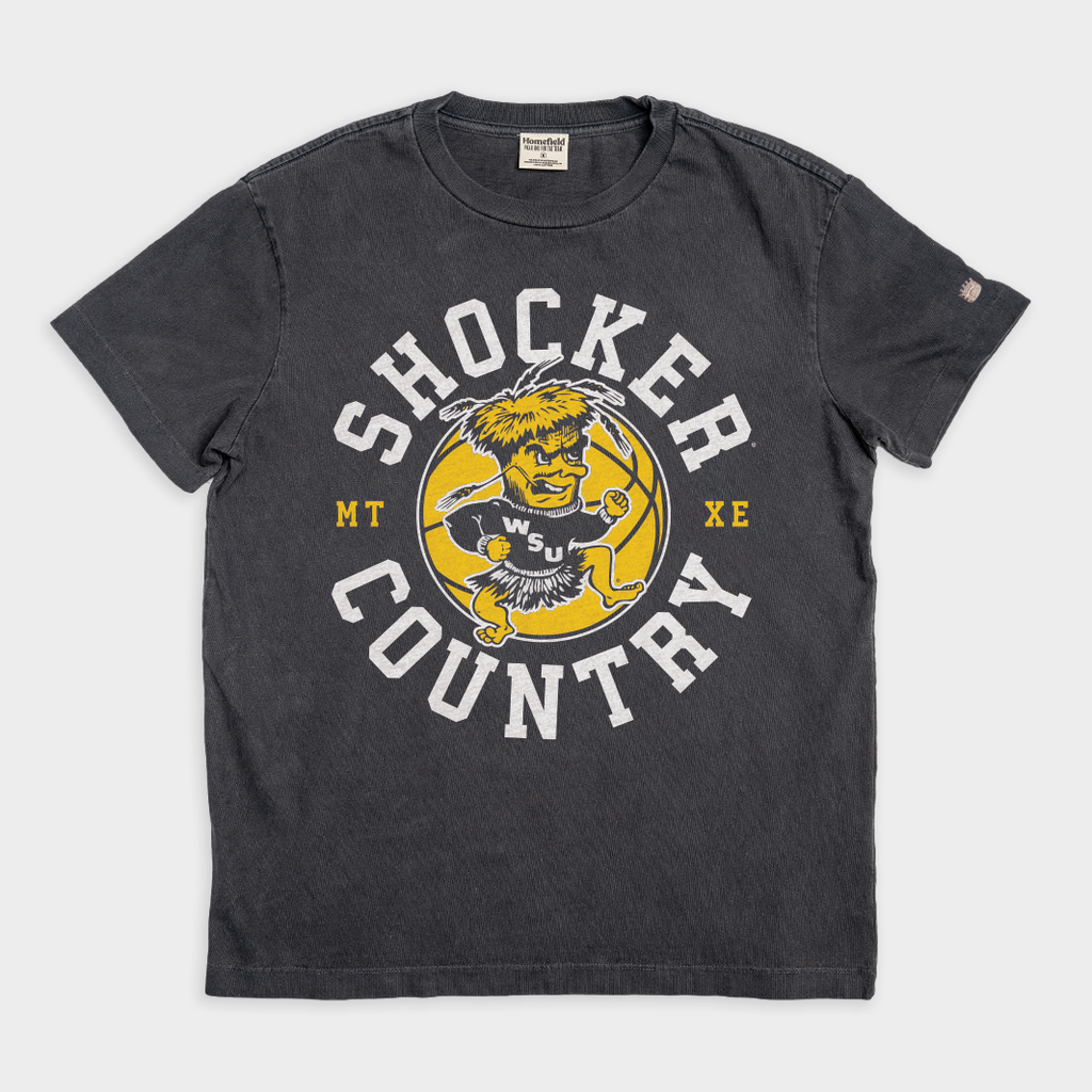 Wichita State "Shocker Country" Basketball Vintage Heavyweight Tee Hoodie, Sweatshirt | CoreVibeTees.com
