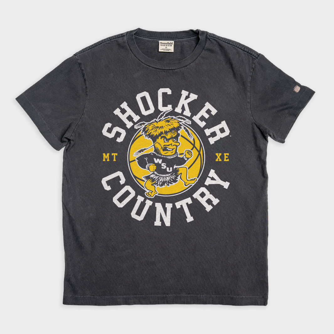 Wichita State "Shocker Country" Basketball Vintage Heavyweight Tee Hoodie, Sweatshirt | CoreVibeTees.com