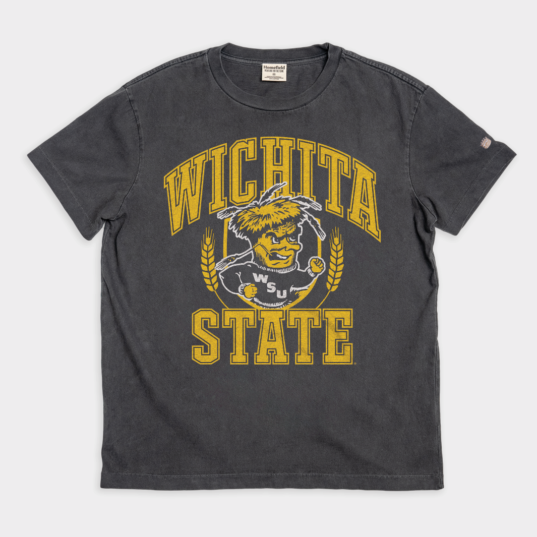 Wichita State Shockers 1964 Mascot Retro Heavyweight Tee Hoodie, Sweatshirt | CoreVibeTees.com (Image 1)