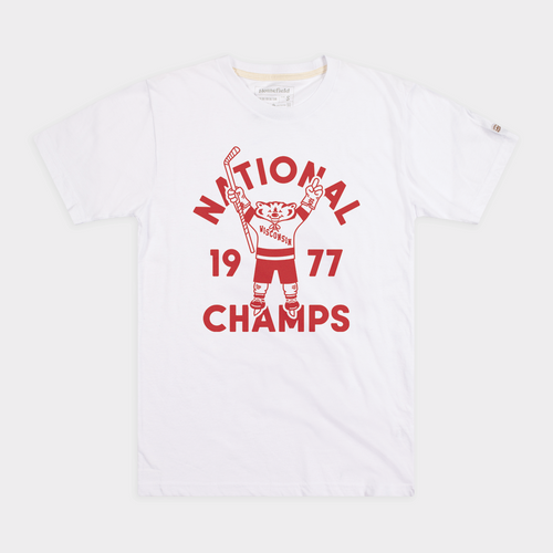 1977 Wisconsin Hockey National Champs Tee Style001 Hoodie, Sweatshirt | CoreVibeTees.com