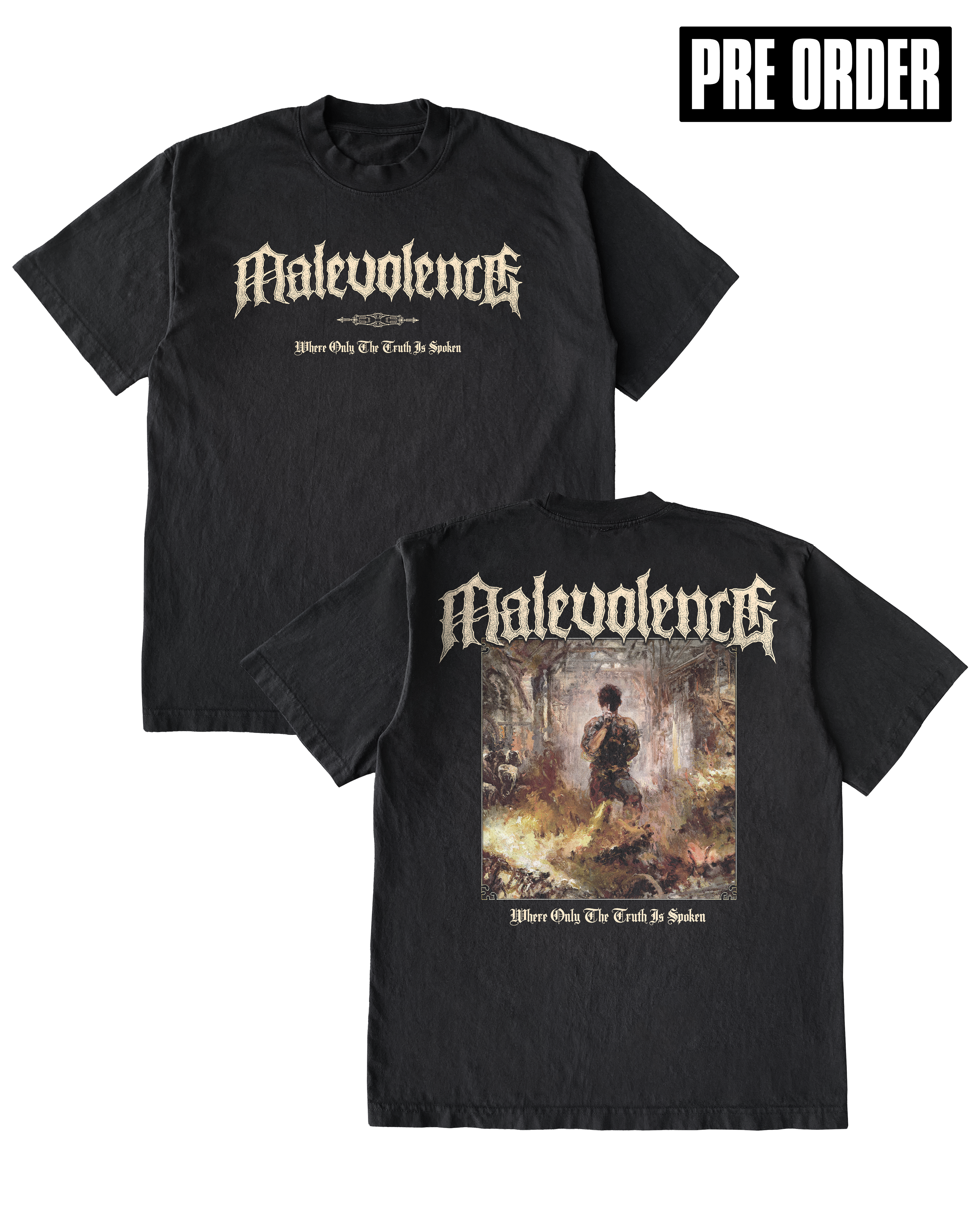Malevolence - Where Only The Truth Is Spoken T Shirt + Hoodie + Vinyl Bundle Sweatshirt | CoreVibeTees.com (Image 1)