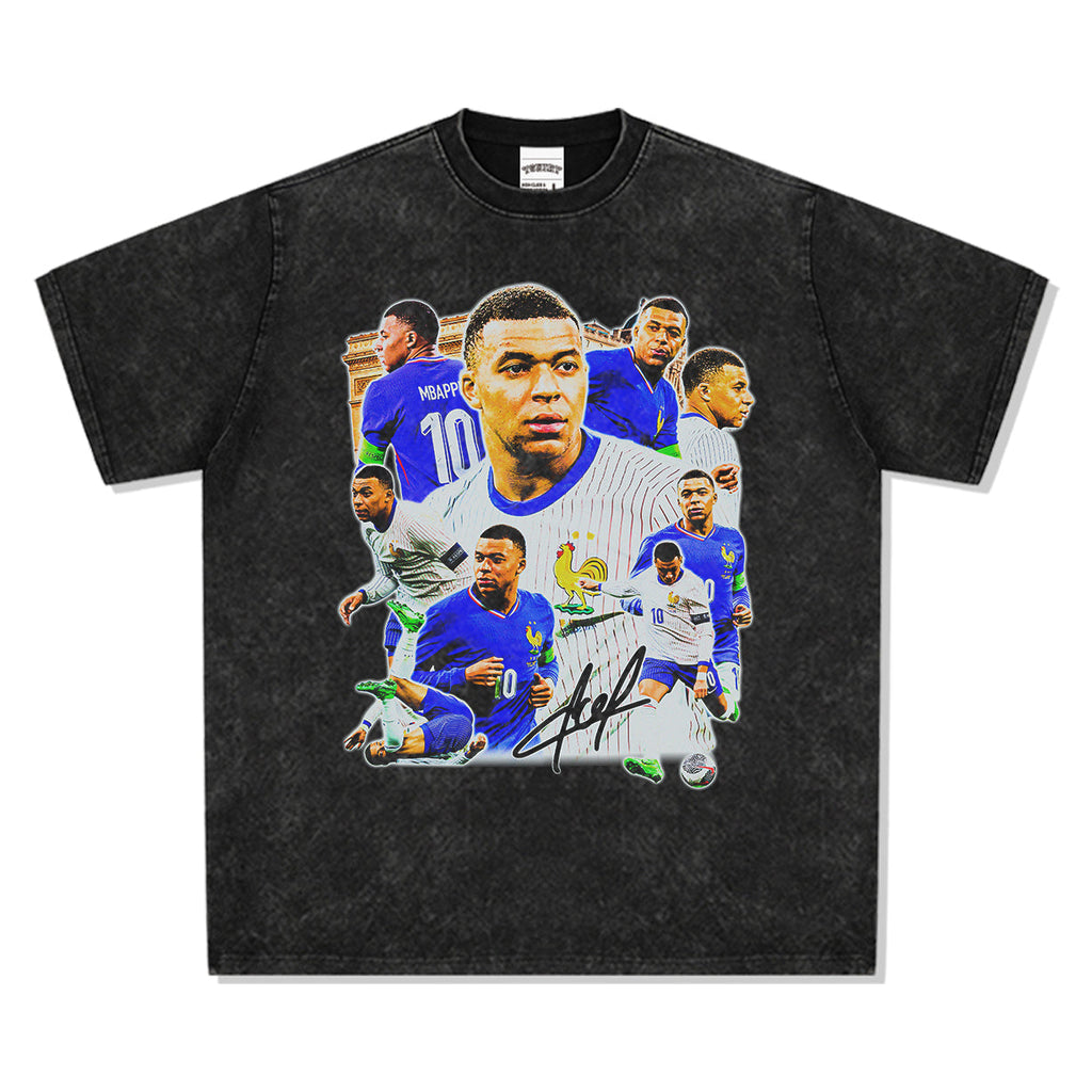 Kylian MbappÃ© â€œSignatureâ€ Tee Hoodie, Sweatshirt | CoreVibeTees.com (Image 4)