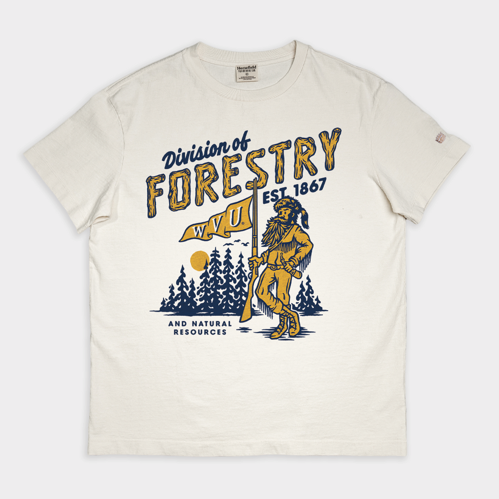 WVU Division of Forestry Vintage Heavyweight Tee Style001 Hoodie, Sweatshirt | CoreVibeTees.com (Image 1)