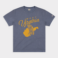 West Virginia Mountaineer Mascot Vintage Heavyweight Tee Hoodie, Sweatshirt | CoreVibeTees.com (Image 1)