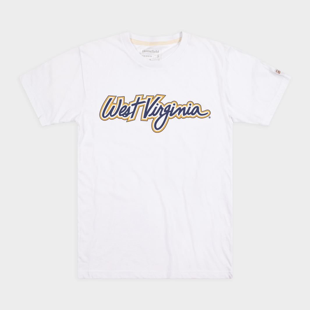 West Virginia Vintage Basketball Script Tee Hoodie, Sweatshirt | CoreVibeTees.com
