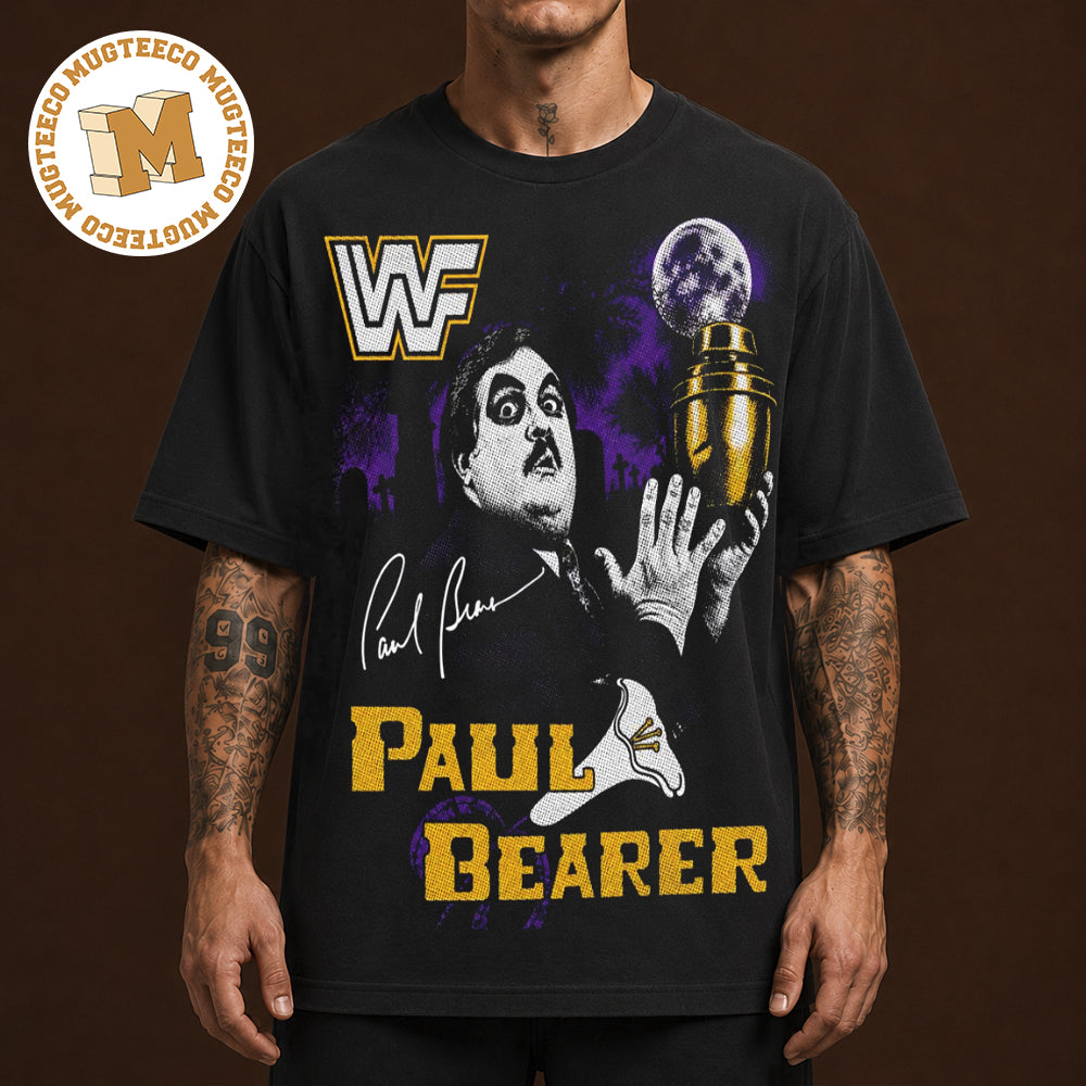 WWF Paul Bearer Vintage Graphic And Signature Merch Tee Unisex T Shirt