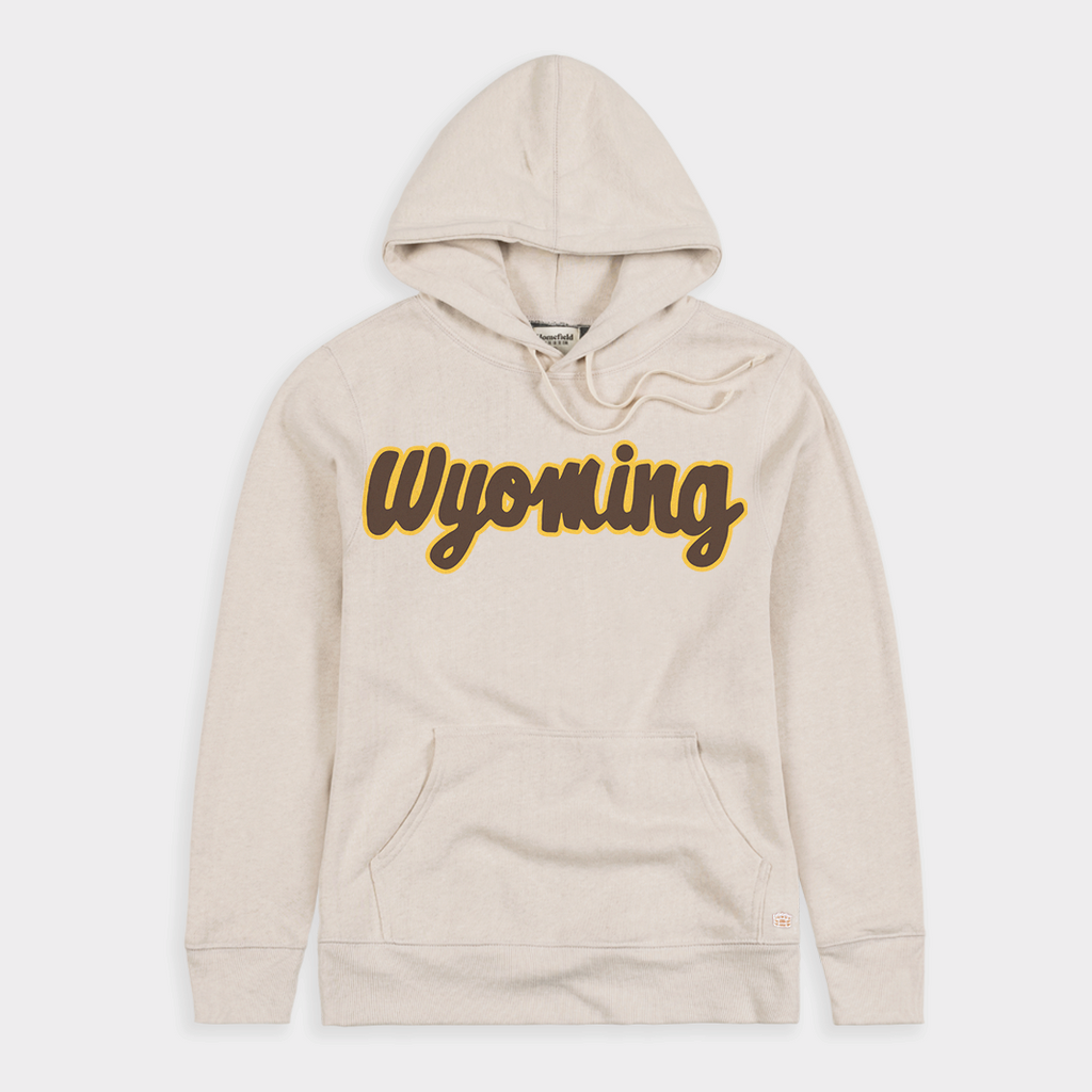Wyoming Script Oatmeal Hoodie Style001 T-Shirts, Sweatshirt | CoreVibeTees.com