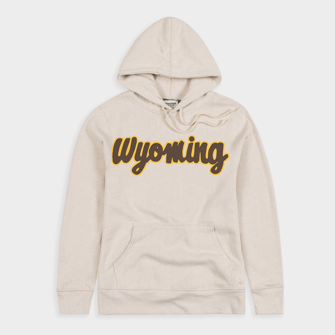 Wyoming Script Oatmeal Hoodie Style001 T-Shirts, Sweatshirt | CoreVibeTees.com