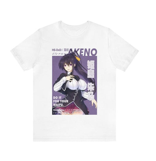 Waifu Akeno Himejima Anime T-shirt Unisex, Anime Manga Shirt, Anime Shirt, Anime Lover Shirt, Graphic Anime Tee, Manga Shirt, Japanese Shirt Menswear Top Underwear Tshirt Streetwear Man Tropical Crewneck Shortsleeve Round Neck Casual