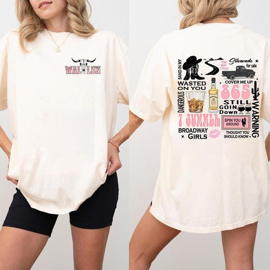 Wallen Country Music Shirt, Concert Tee, Cowgirl Shirts, Vintage Gift for Her, Band Shirt, Cool Women Band Tee, 90s Style Hot Hit for True Fans