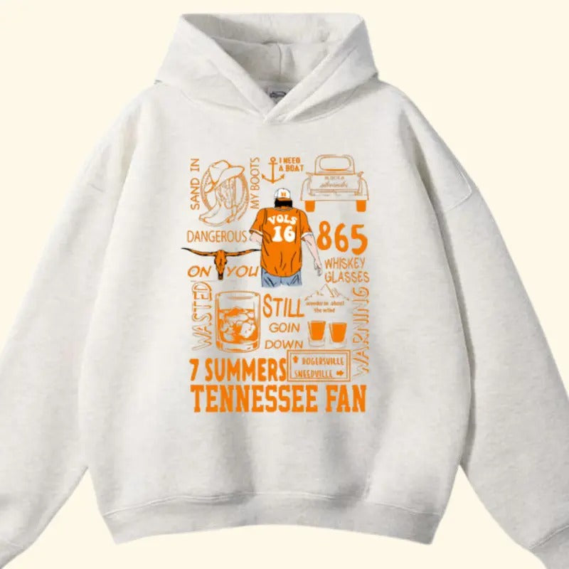Wallen Tennessee Sweatshirt Shirt and Hoodie, With Bold Bull Skull And Vibrant Graphic Design Celebrating 7 Summers, Perfect For Fans Of Country Music And Tennessee