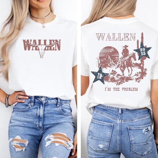 Wallen Western Country Music Shirt Casual Streetwear Styles Nashville Cowboy Style Gift Idea For Fans