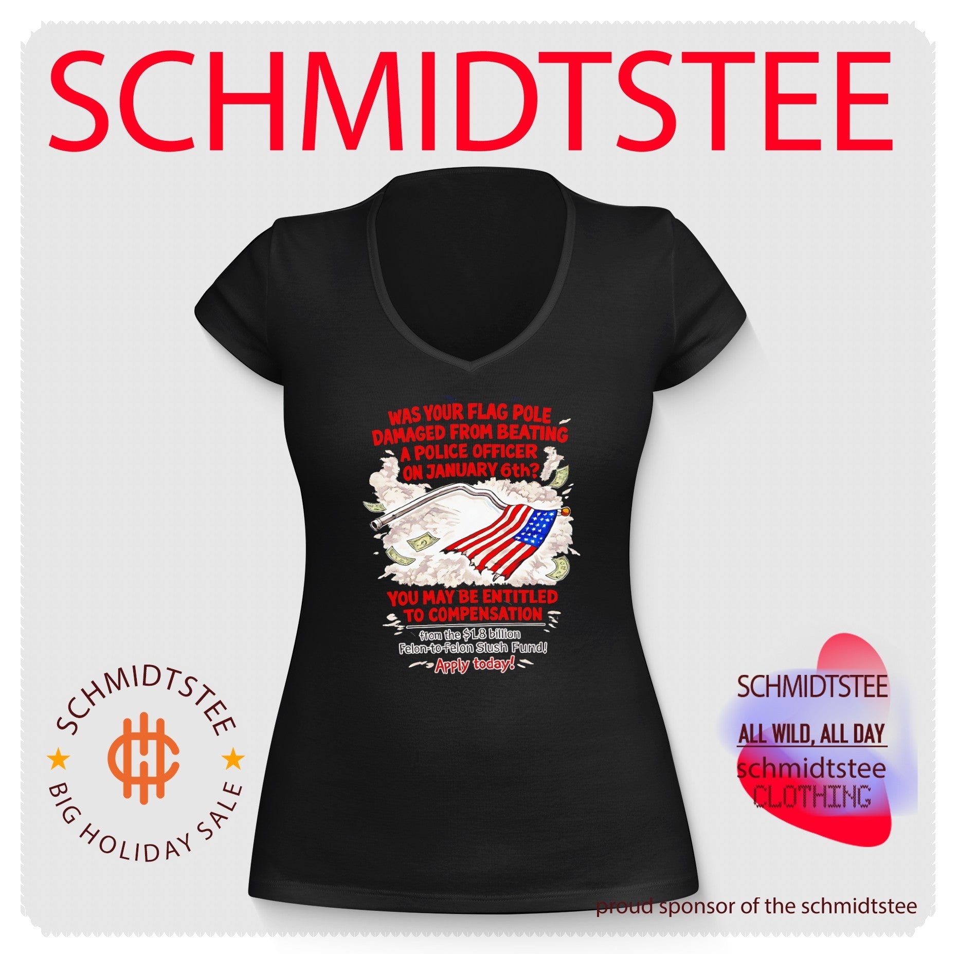 Was your flag pole damaged from beating a police officer on January 6th graphic shirt