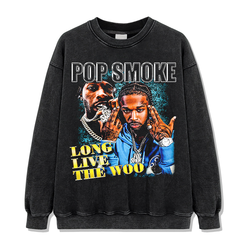 Long Live The Woo By Popsmoke Sweatshirt T-Shirts, Hoodie | CoreVibeTees.com (Image 2)