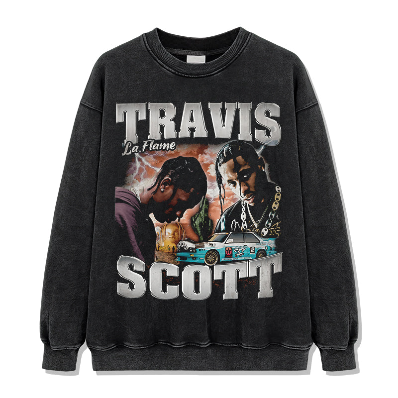 La Flame By Travis Scott Sweatshirt T-Shirts, Hoodie | CoreVibeTees.com (Image 2)