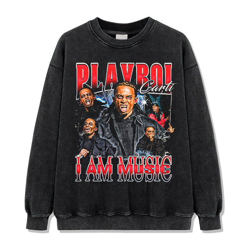 I AM MUSIC By Playboi Carti Sweatshirt T-Shirts, Hoodie | CoreVibeTees.com (Image 2)