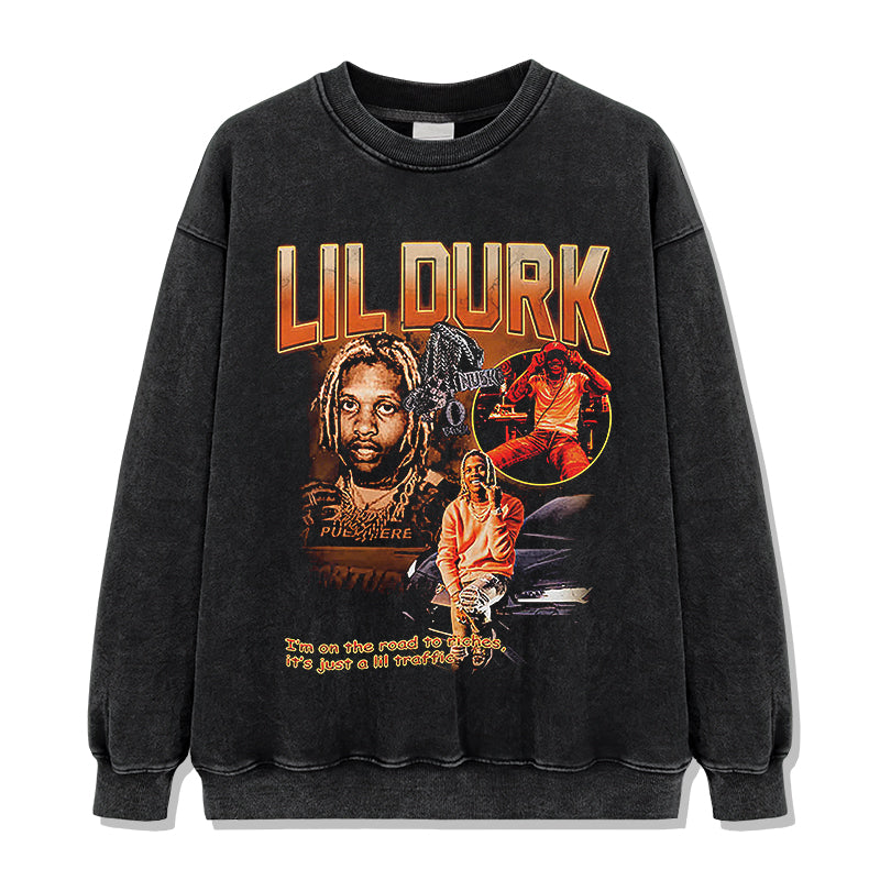 I Am on the Road to Riches,its Just a Lil Traffic by Lil Durk Sweatshirt T-Shirts, Hoodie | CoreVibeTees.com (Image 2)