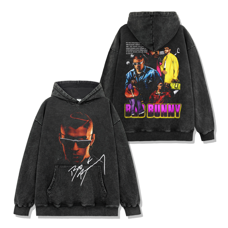 Bad Bunny Singnature HOODIE T-Shirts, Sweatshirt | CoreVibeTees.com (Image 2)