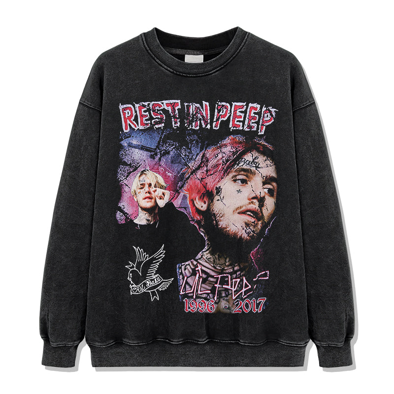 Rest in Peep by Lil Peep Sweatshirt T-Shirts, Hoodie | CoreVibeTees.com (Image 2)