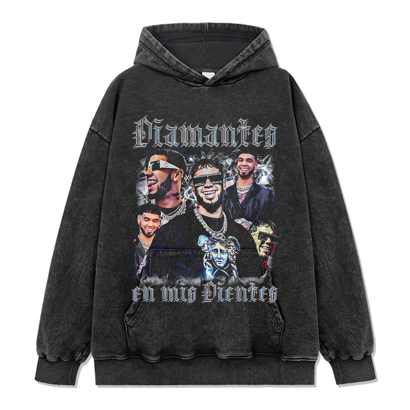 Diamantes En Mis Dientes By Anuel Aa Hoodie T-Shirts, Sweatshirt | CoreVibeTees.com (Image 2)