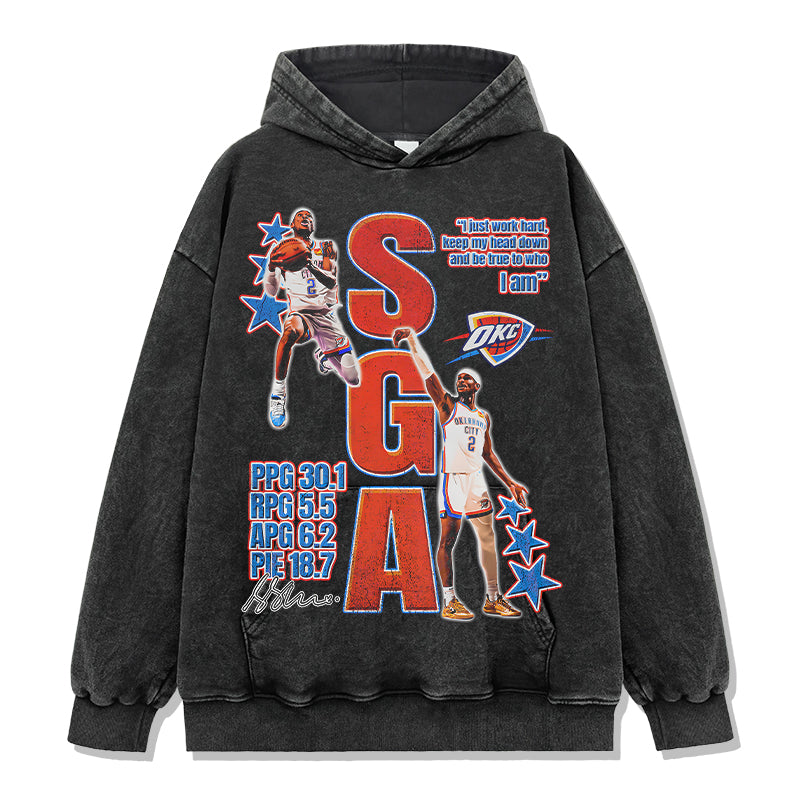 Shai Gilgeous-Alexander HOODIE NBA T-Shirts, Sweatshirt | CoreVibeTees.com (Image 2)