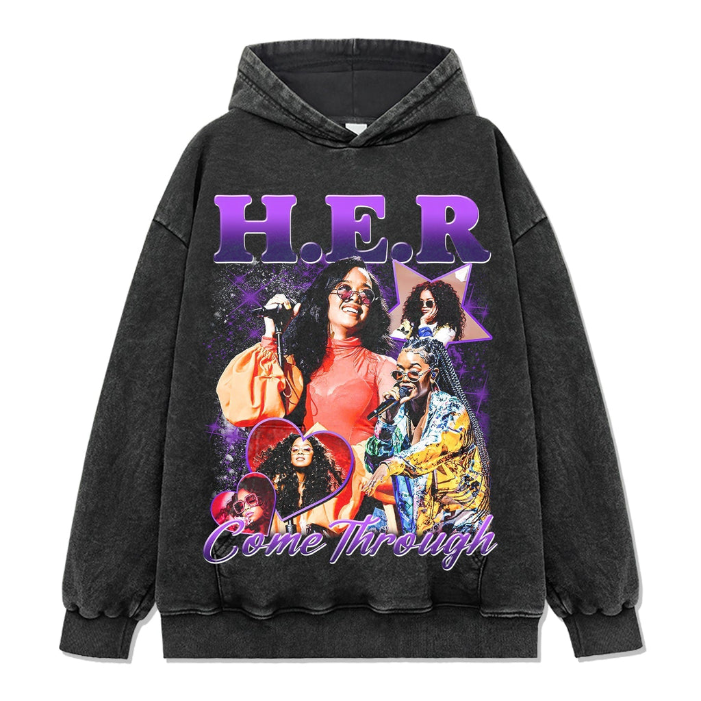 Come Through By H.e.r Hoodie T-Shirts, Sweatshirt | CoreVibeTees.com (Image 2)