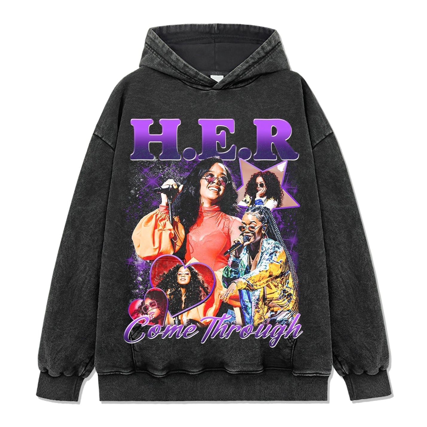 Come Through By H.e.r Hoodie T-Shirts, Sweatshirt | CoreVibeTees.com (Image 2)