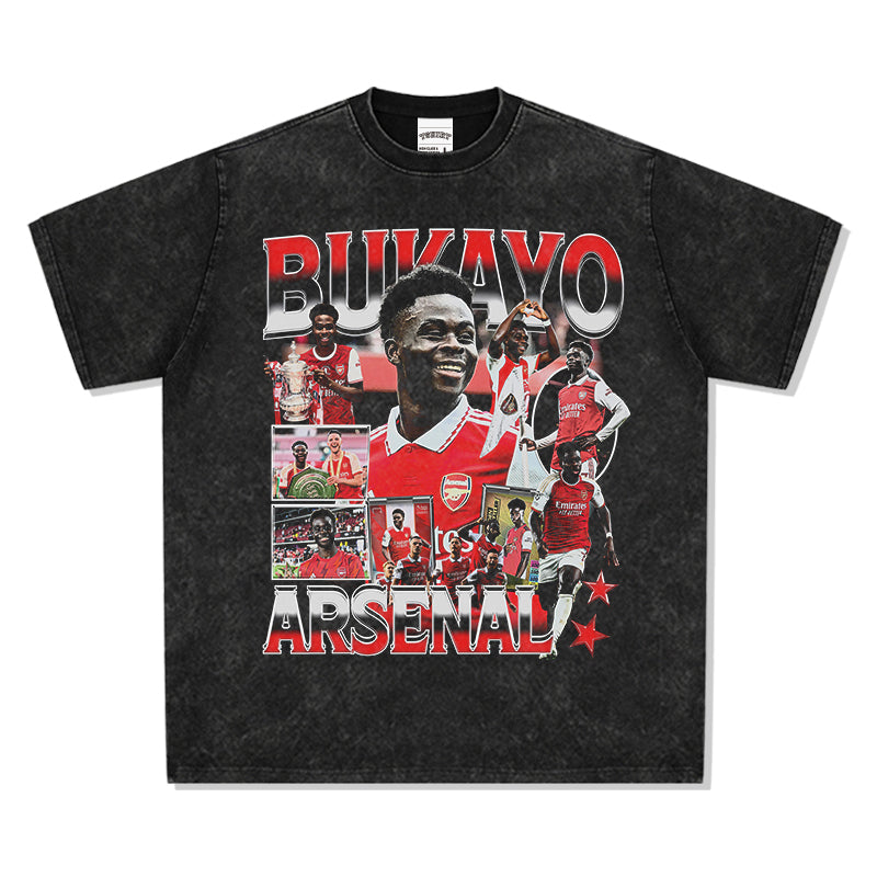 Arsenal By Bukayo Saka Tee Hoodie, Sweatshirt | CoreVibeTees.com (Image 3)