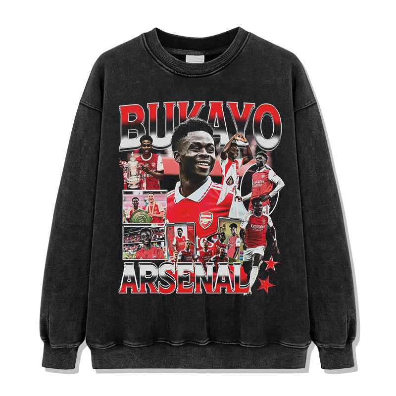 Arsenal By Bukayo Saka Sweatshirt T-Shirts, Hoodie | CoreVibeTees.com (Image 2)