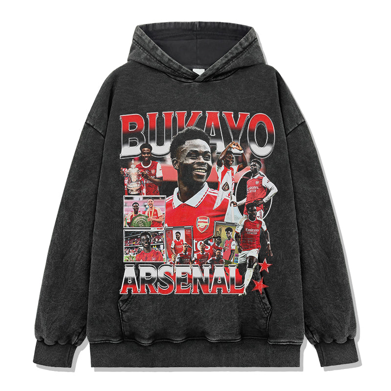 Arsenal By Bukayo Saka Hoodie T-Shirts, Sweatshirt | CoreVibeTees.com (Image 2)